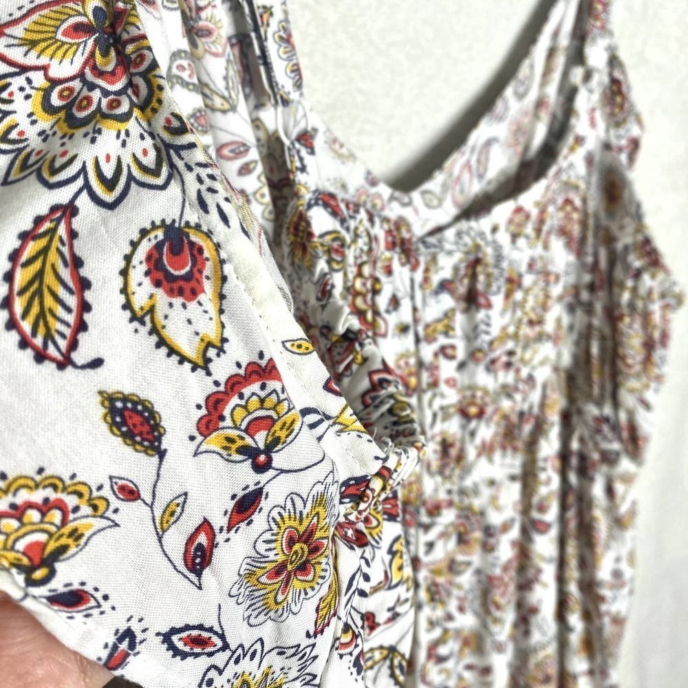Torrid Floral Paisley Ruffle Neck Challis Midi Tank Dress Multicolor Size 4X - Picture 12 of 16